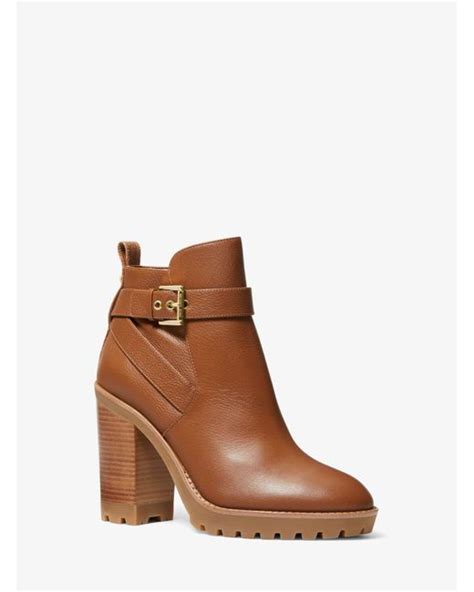 michael michael kors clancy leather ankle boot|Michael Kors cowboy boots.